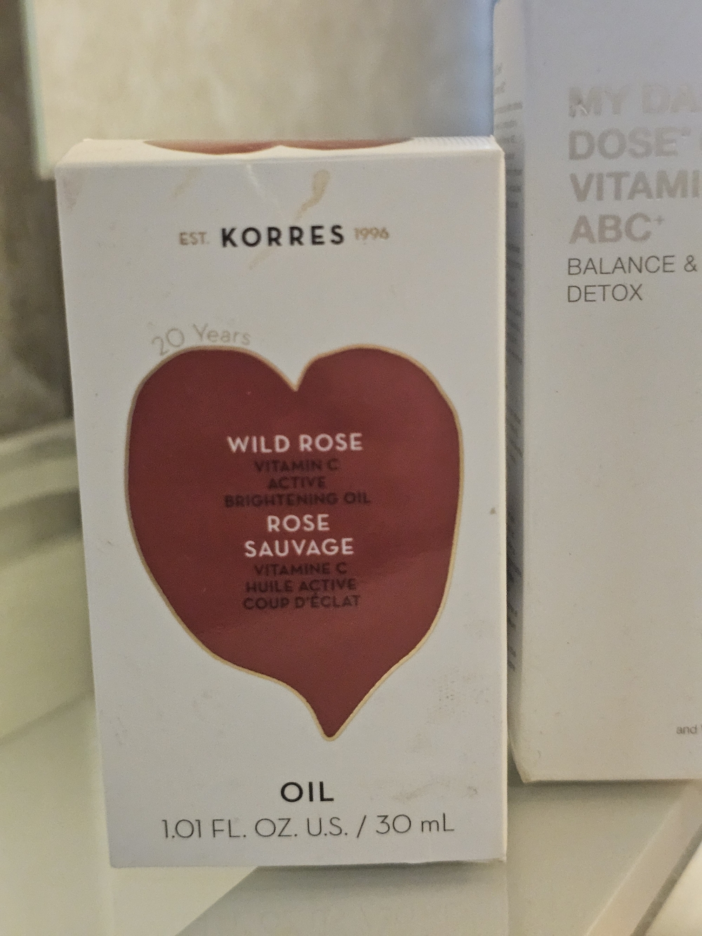 KORRES Wild Rose Vitamin C Active Brightening Oil 30mL NEW